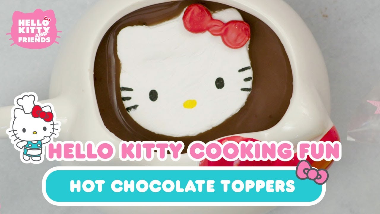 DIY Hello Kitty Marshmallow Hot Chocolate Toppers | Hello Kitty Cooking Fun