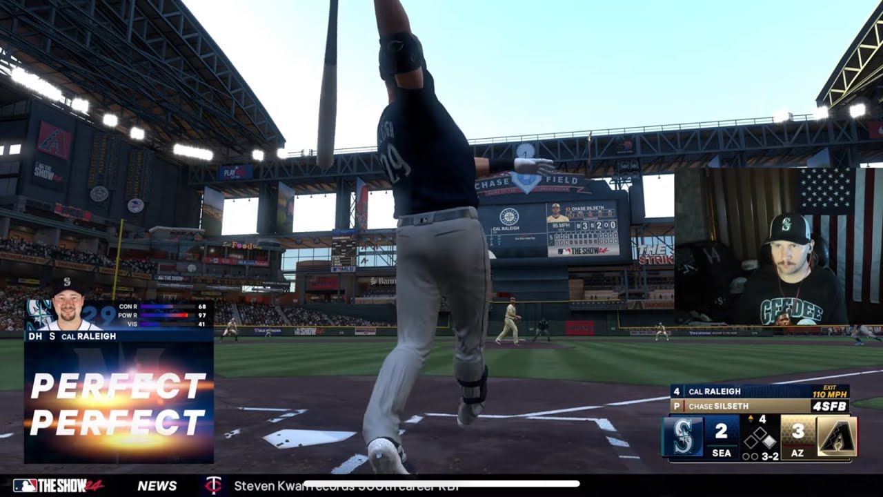 A THREE HOMER game for Cal Raleigh!! WILD #MLB #baseball #homerun #MVP #gaming #theshow