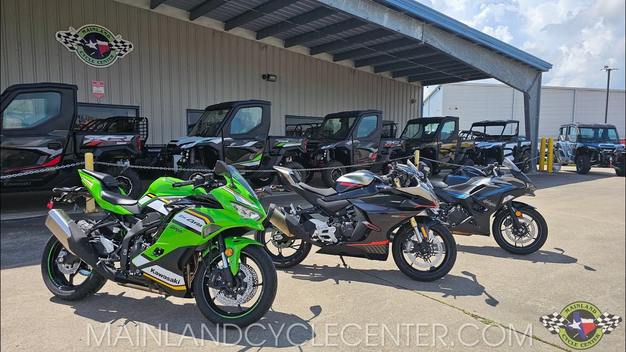 2025 KAWASAKI ZX-4RR VS NINJA 500 VS CFMOTO 450 SS COMPARISON