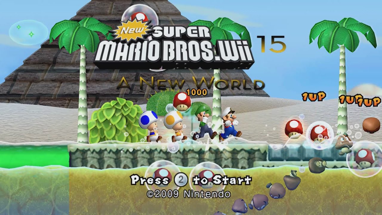 NSMBW A New World 15  - 100% Playthrough