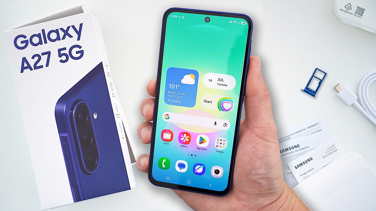 Распаковка и обзор Samsung Galaxy A27 5G: всё, что нужно знать! (Синий)