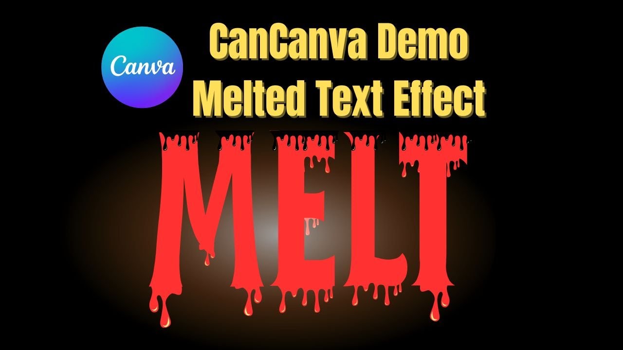 How to create this drip or melting effect in Canva.  | Canva tutorial #canva