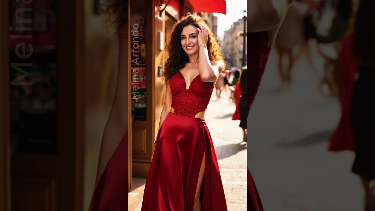 Red Lace & Satin Elegance | Evening Outfit Inspiration #melinainmotion