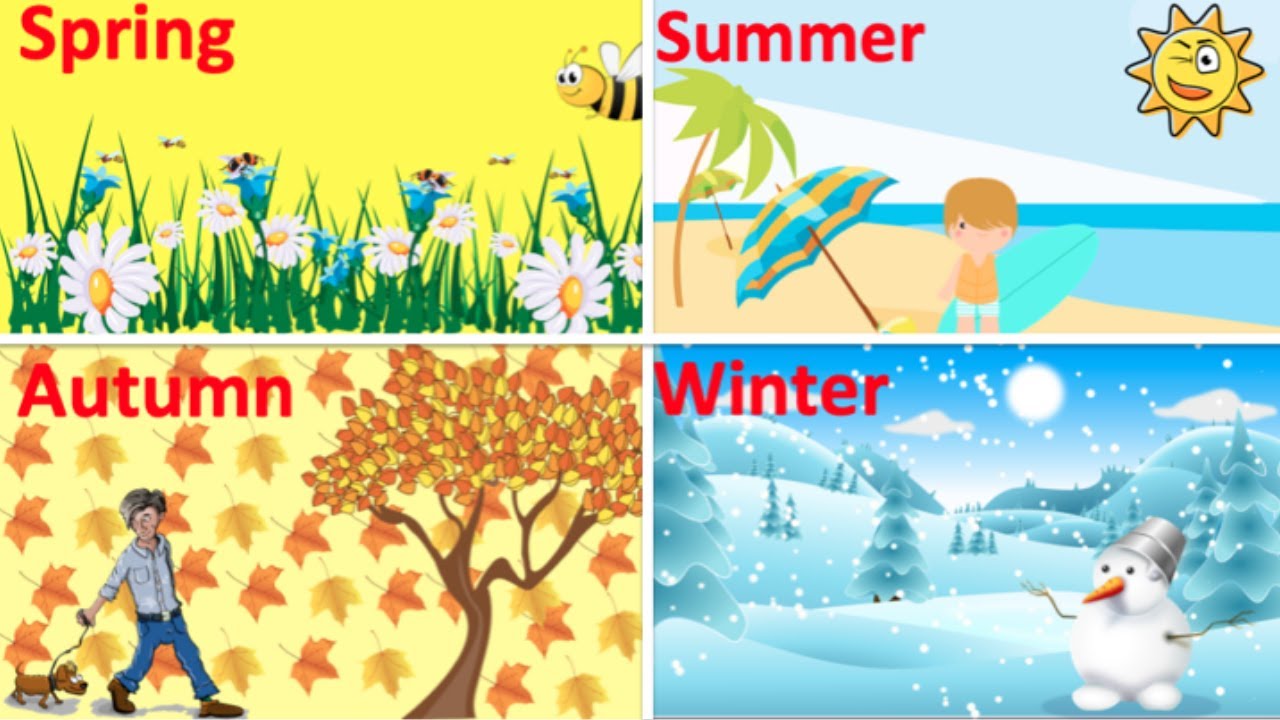 Four Seasons in English 🌞 | Seasons & Weather vocabulary