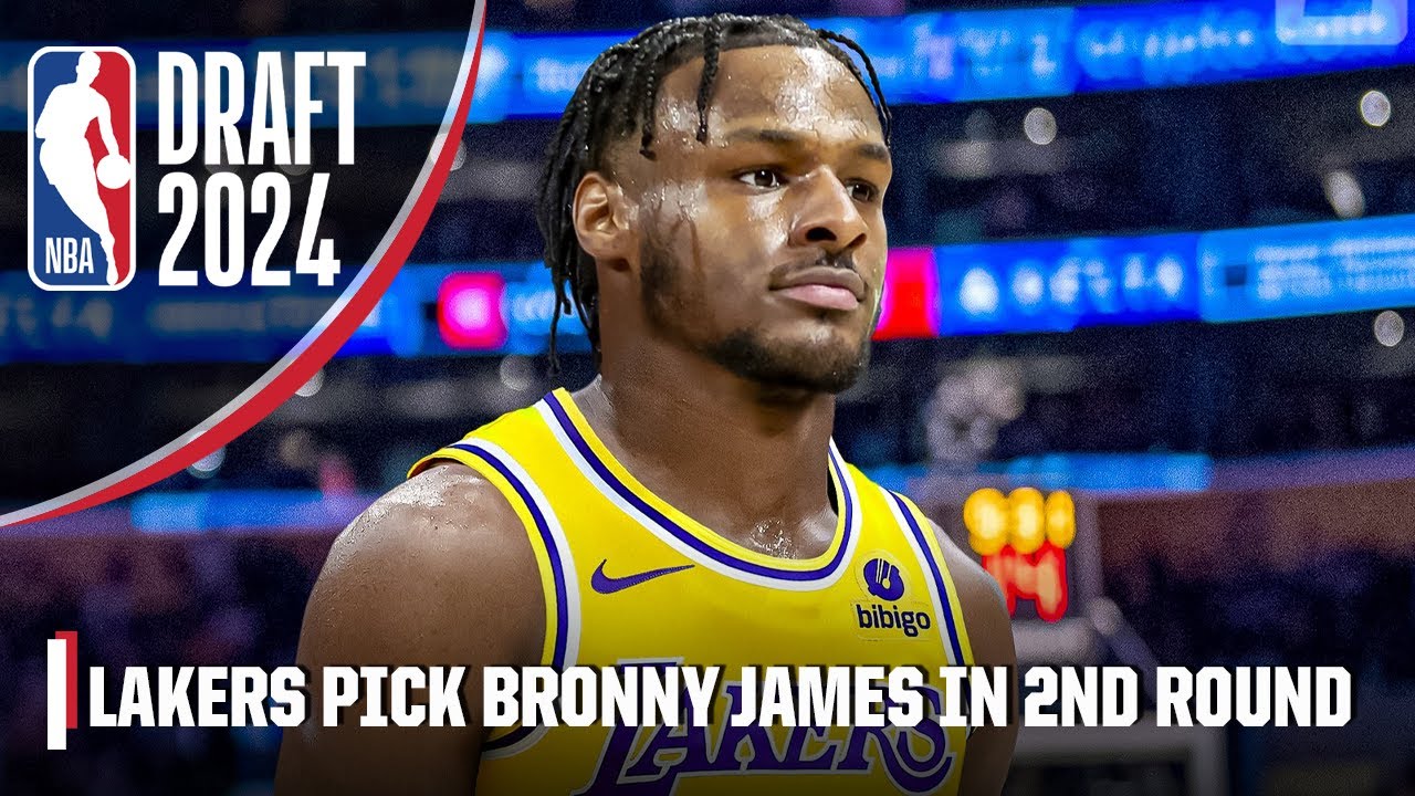 Reaction to Bronny James getting drafted by Los Angeles Lakers with 55th pick | 2024 NBA Draft