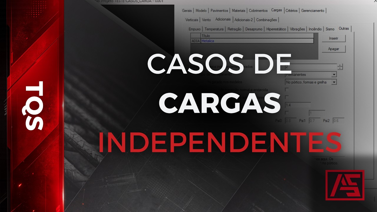 Casos de Carga Independentes no TQS | Critérios, Lançamento e Análise no Pórtico