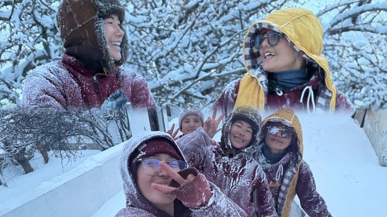 Heavy Snowfall at Wakha ❄️🥶☃️🌨️🌨️Fun  Working n cold 🥶