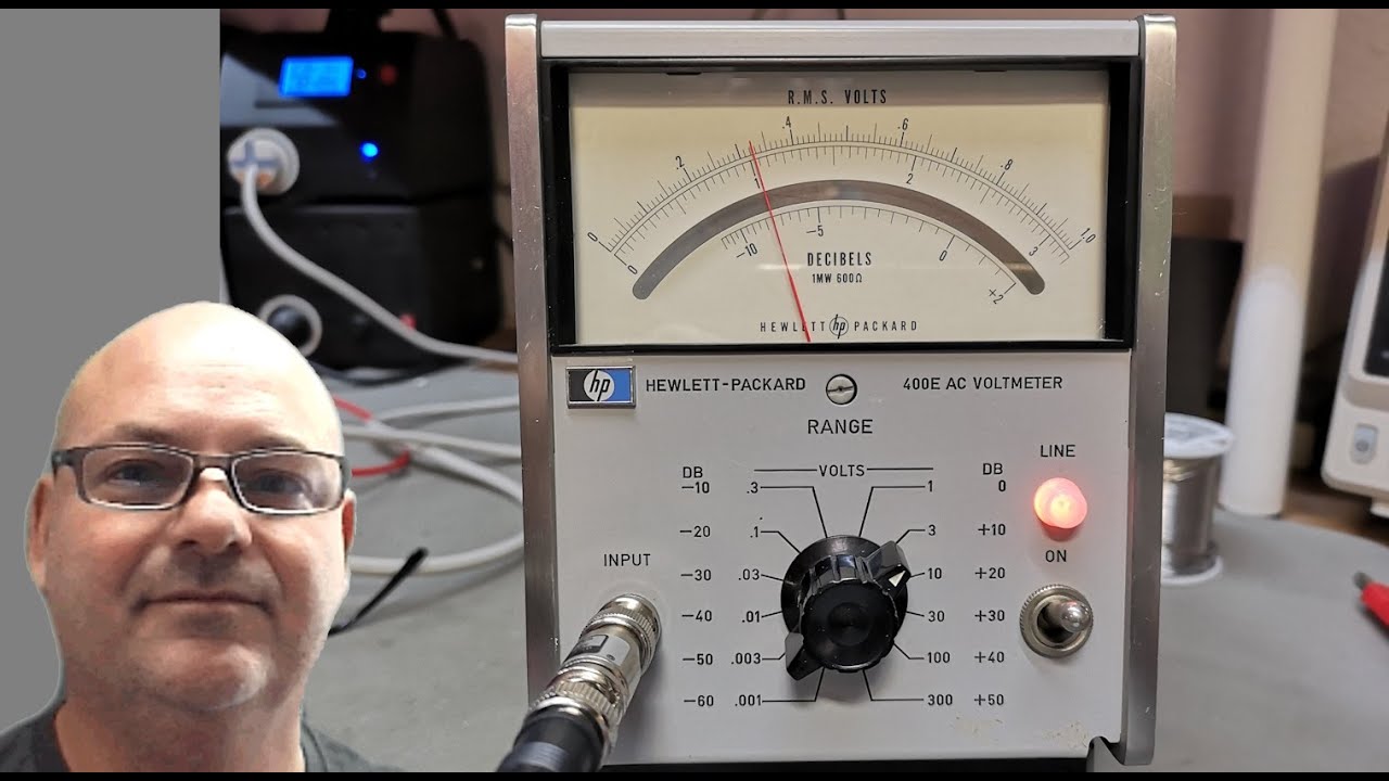 HP 400E AC rms Voltmeter 1969 test teardown