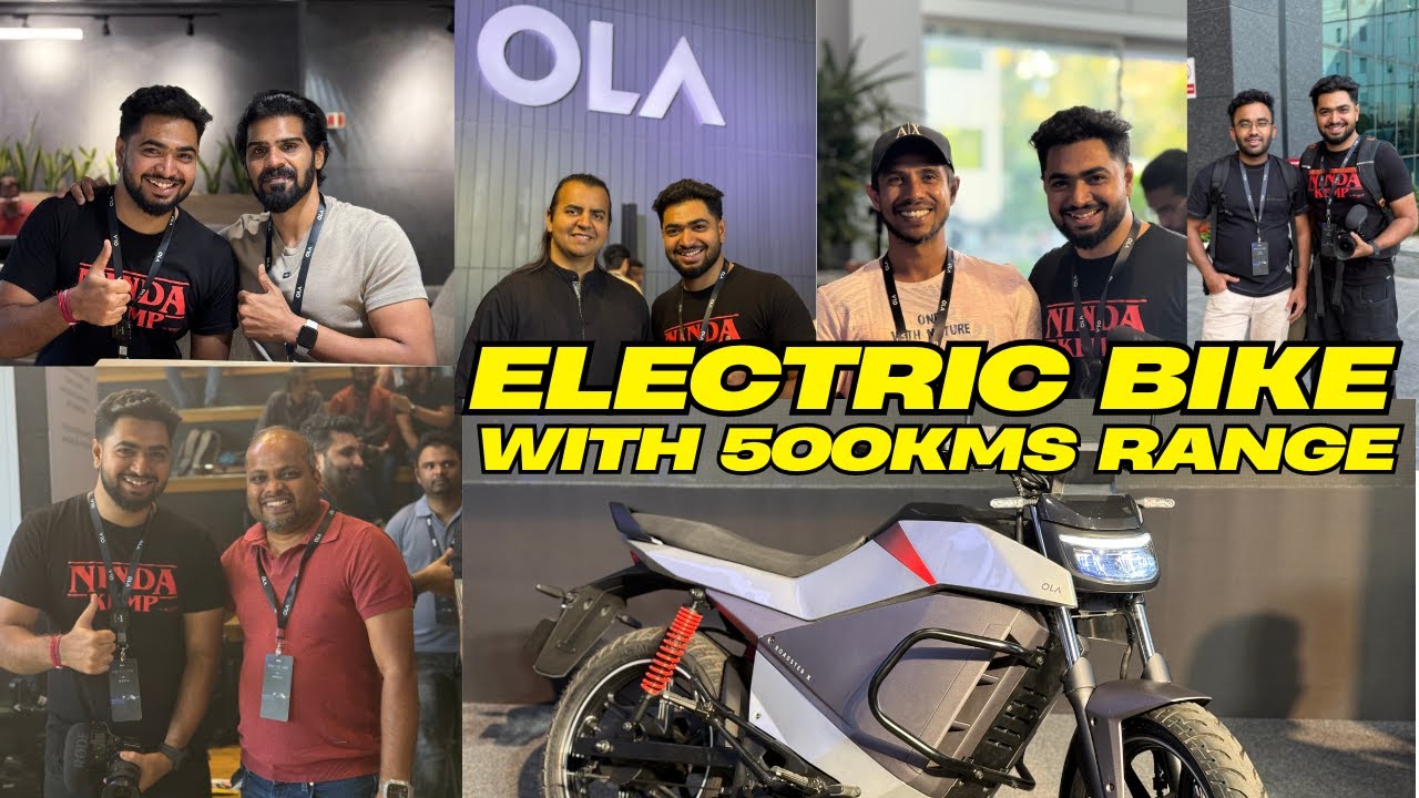 I MET @SrimanKotaru @BuluBiker @Triple_Rush @DinosVault OLA Electric has 501KMS RANGE | Kannada Vlog