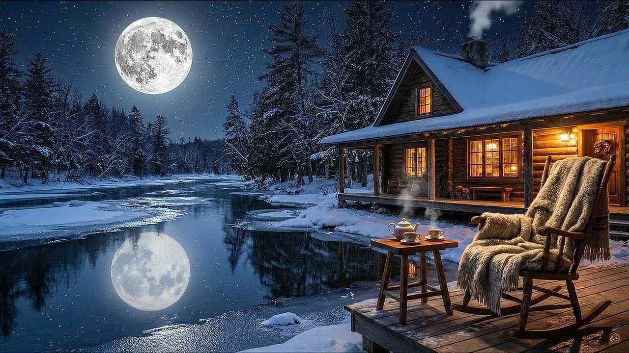 Deep Relaxation Music | Cozy Winter Night Ambience ❄️ Fall Asleep Immediately | Deep Sleep & Relax