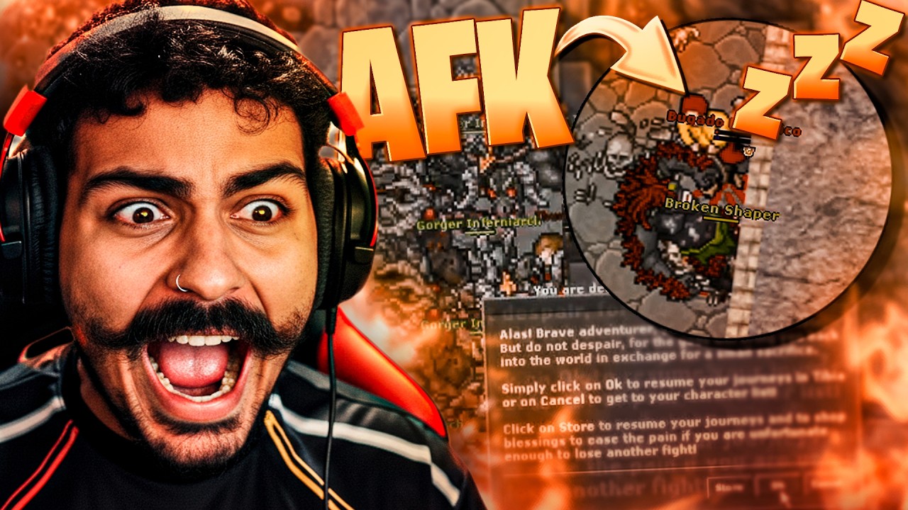 NUNCA fique AFK no Tibia...SENÃO JÁ SABE!⚰️💀| Acabou mesmo os BOTS no Tibia?! | Tibia Ferumbrinha