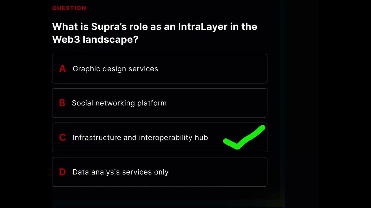 SupraOracles Mission 28 Quiz Answers - SupraOracles Airdrop