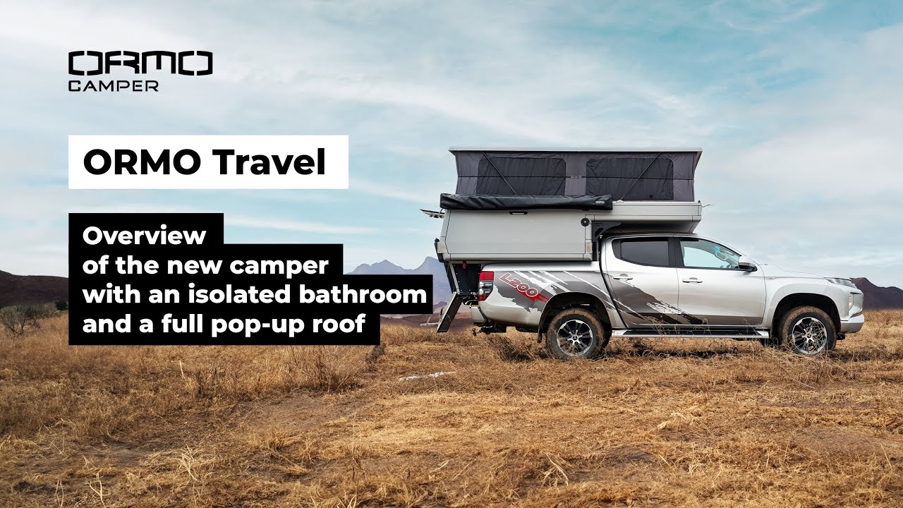Overview of the new camper with an isolated bathroom and a full pop-up roof