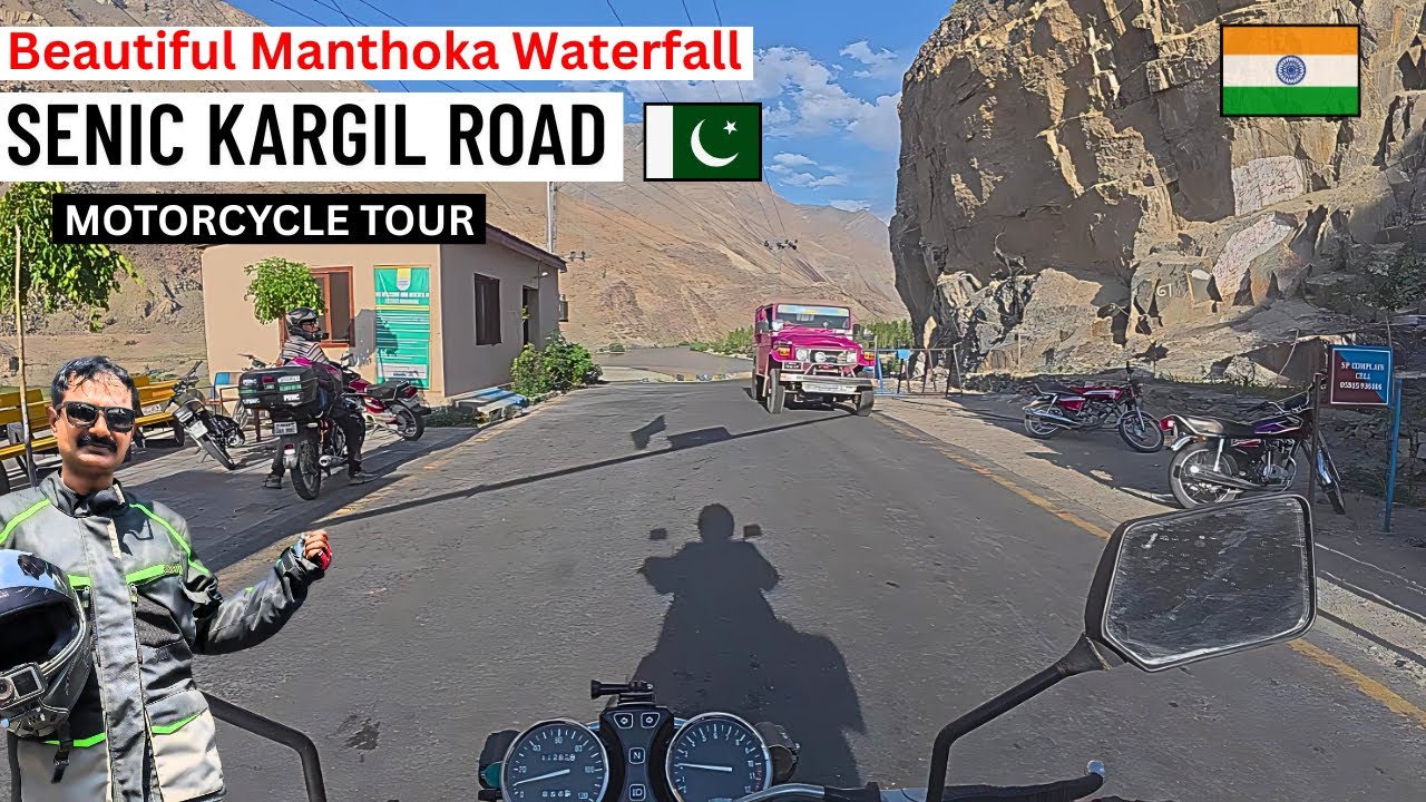 Pakistani Going to Kargil Road | Manthoka Waterfall Skardu | Ep-19 | Ladakh Series Motorcycle Tour
