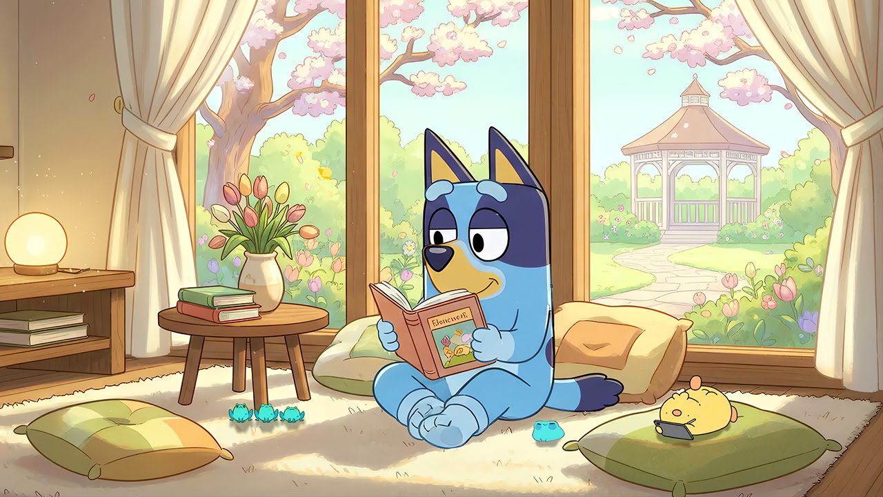 Bluey's Sunny Reading Nook 🌸📚 Cozy Lofi Beats for Study & Relaxing ☀️ Chill Lofi Focus