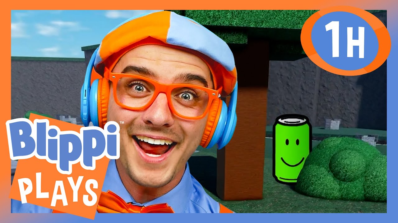 Find The Hiding Can | Blippi Plays |  Moonbug Kids - Games & Playtime