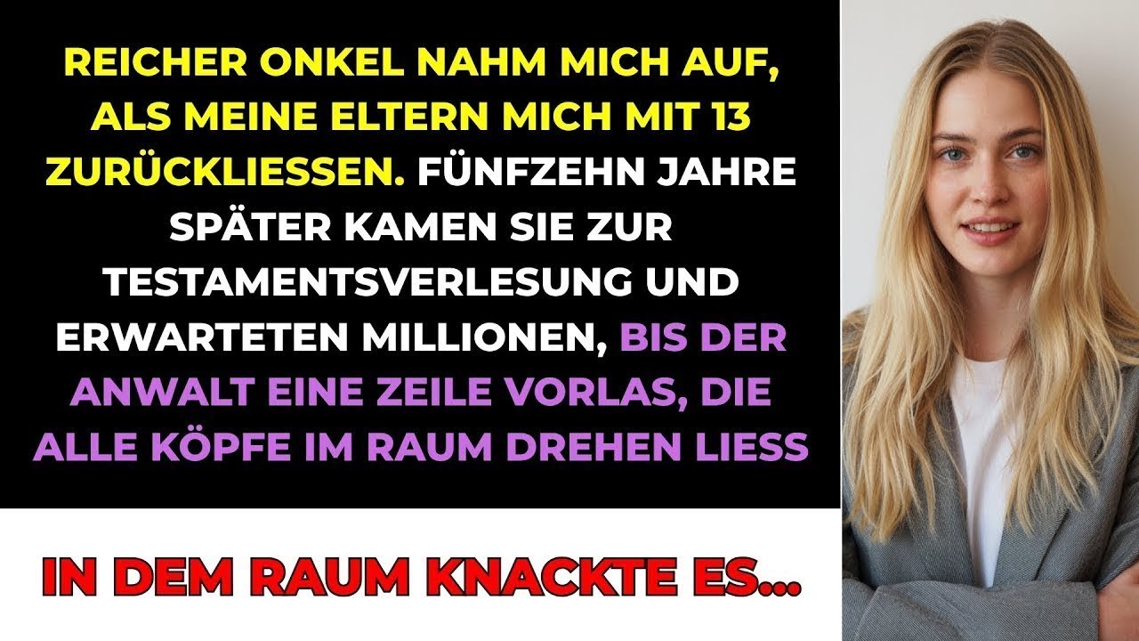Mein Reicher Onkel Nahm Mich Auf, Als Meine Eltern Mich Mit 13 Zurückließen  15 Jahre Später