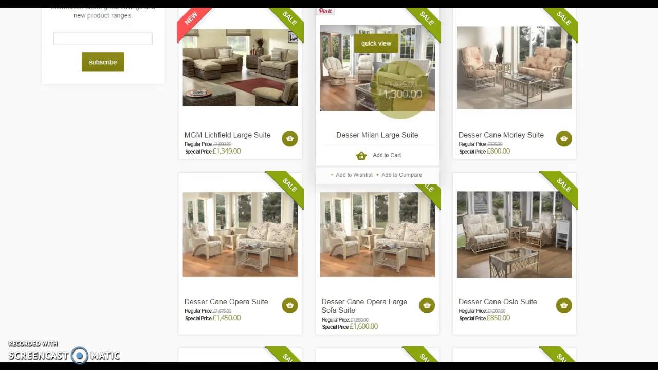 Cane Conservatory Furniture