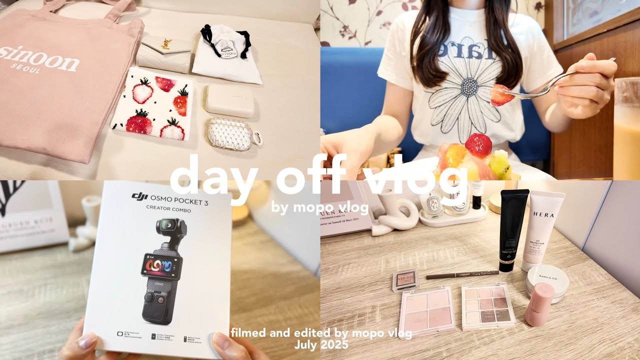 vlog⌇お買い物好きな社会人の休日🌿🧺購入品紹介(feiler,GU,オズポケ3)|カフェ活🍰|自炊記録🧑🏻‍🍳