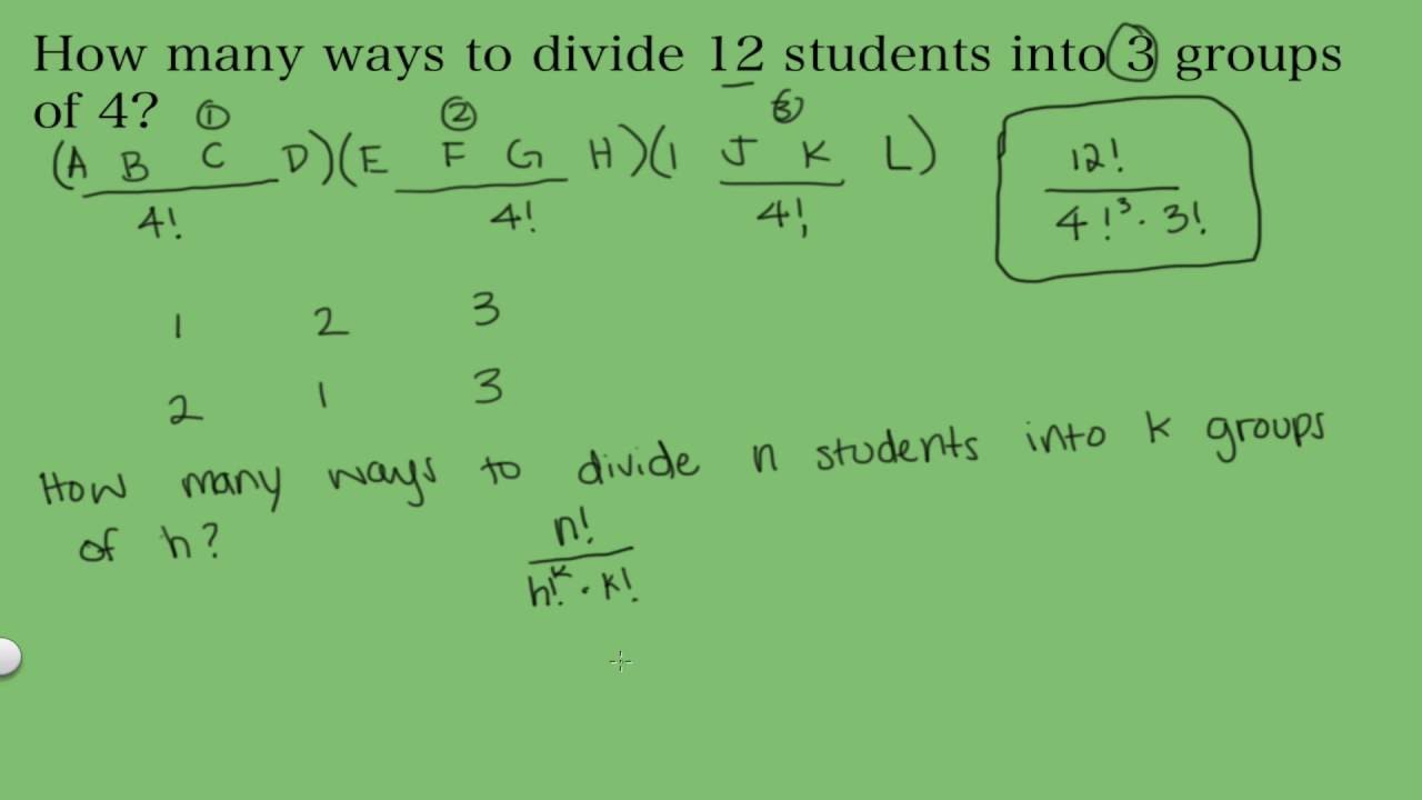 How many ways can 12 students get into groups of 4?