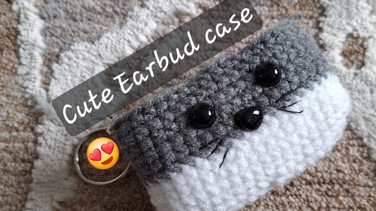 Keep your tech cozy! 🧶✨ How to crochet the ultimate cute earbud case. #crochet #cute #earbuds 