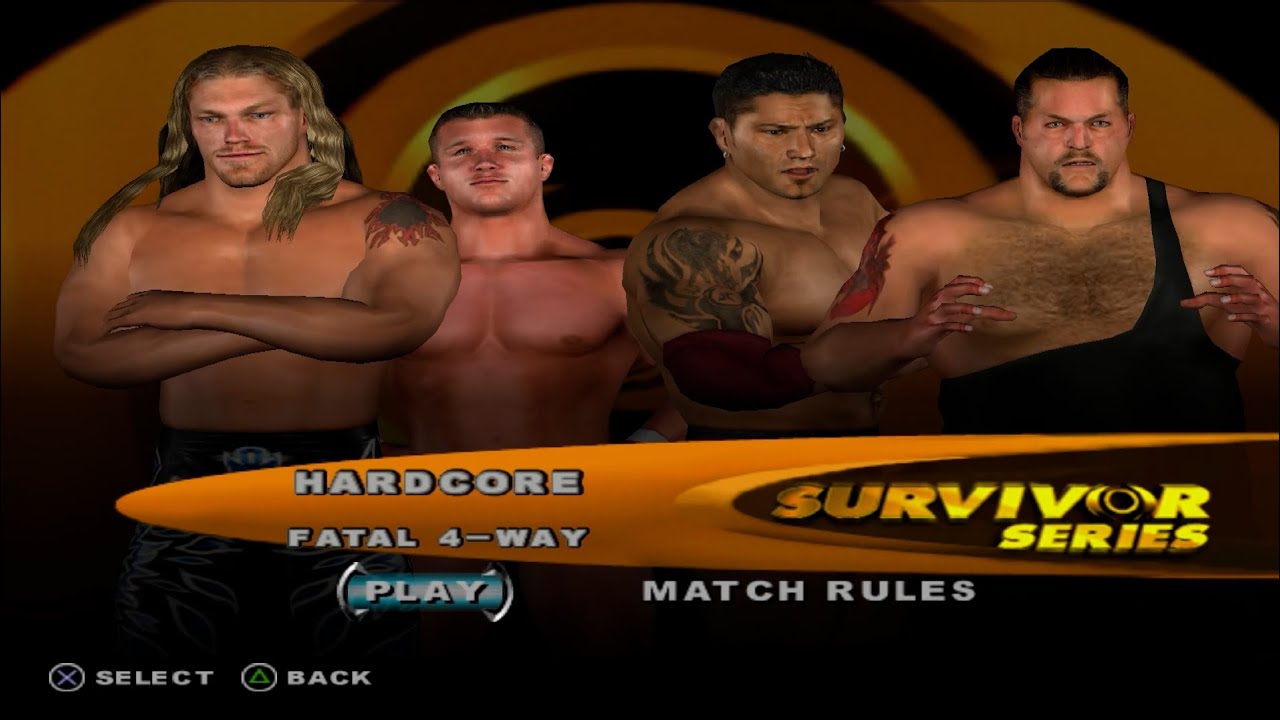 WWE SmackDown! vs. Raw - Edge VS Batista VS Randy Orton VS Big Show (HARDCORE)