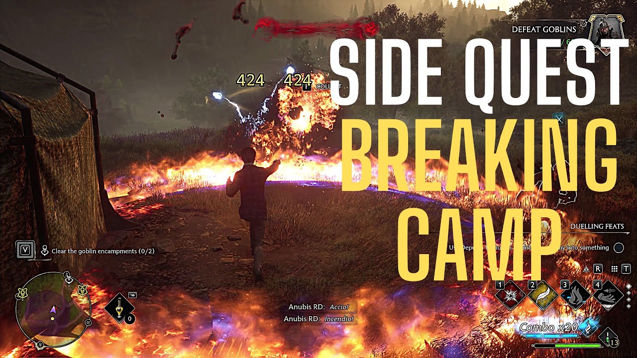 HOGWARTS LEGACY - BREAKING CAMP SIDE QUEST GAMEPLAY | 4K