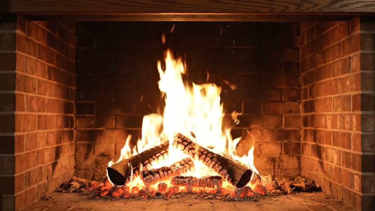 Warm & Cozy Fireplace Burning for Relaxation 4K UHD Fireplace