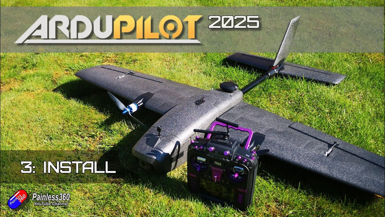 Arduplane Build 2025, Video 3: Installing it into the 'plane, servo setup and ESC calibration