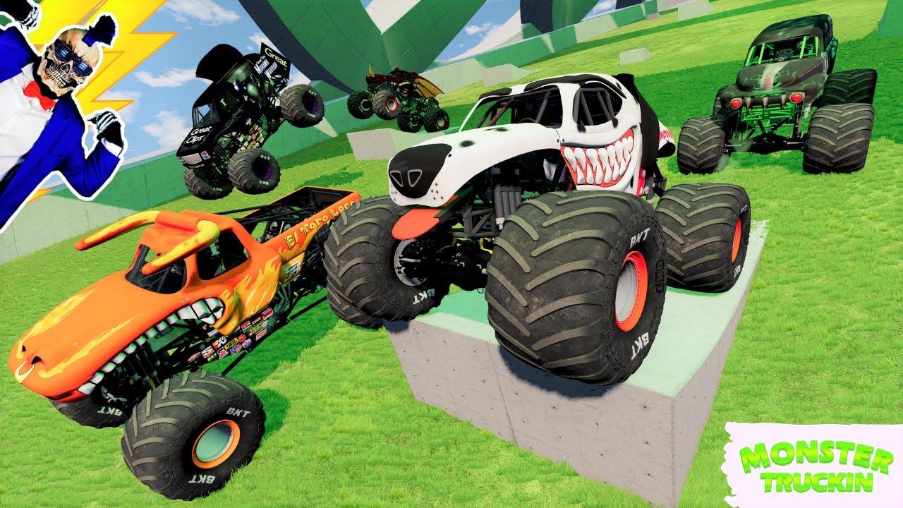 Monster Jam: БЕЗУМНАЯ битва столкновений | BeamNG Drive