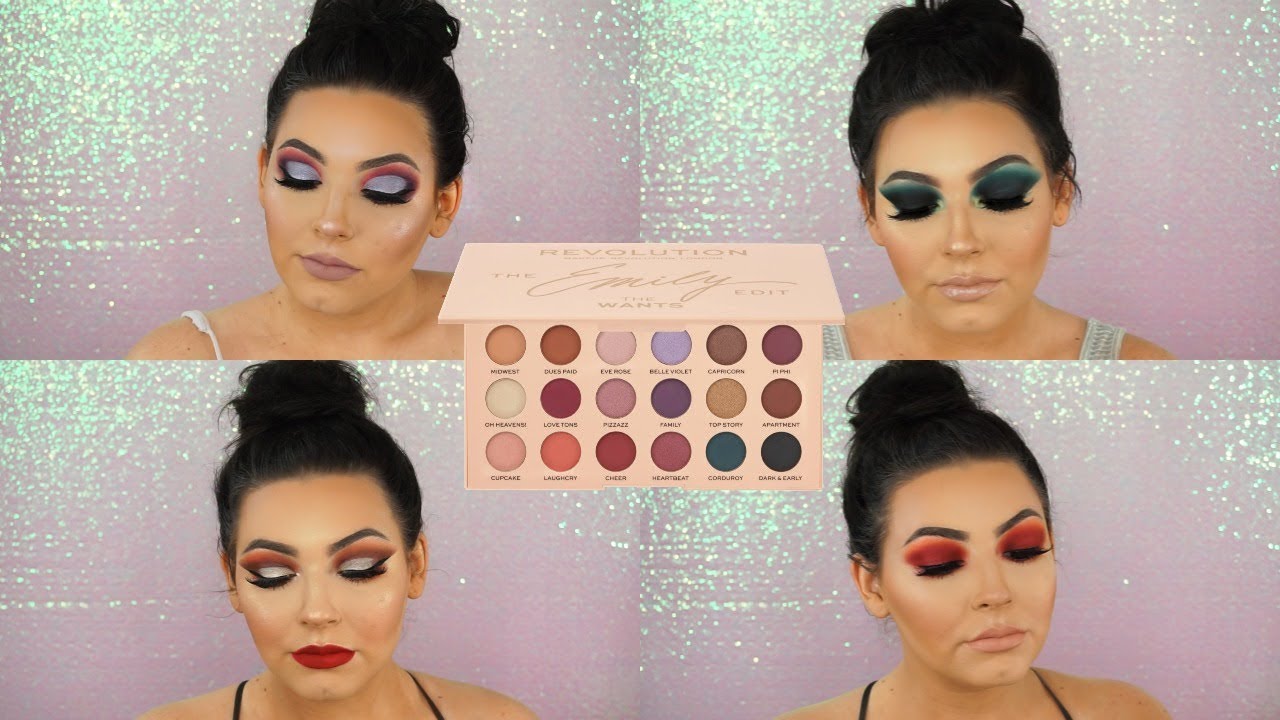 4 Looks 1 Palette | Makeup Revolution The Emily Edit The Wants
