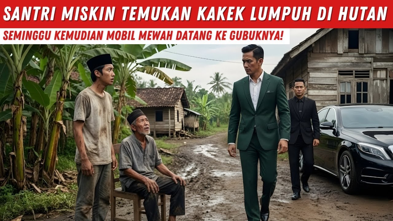 SANTRI MISKIN TEMUKAN KAKEK LUM_PUH DI HUTAN, SEMINGGU KEMUDIAN MOBIL MEW4H DATANG KE GUBUKNYA!