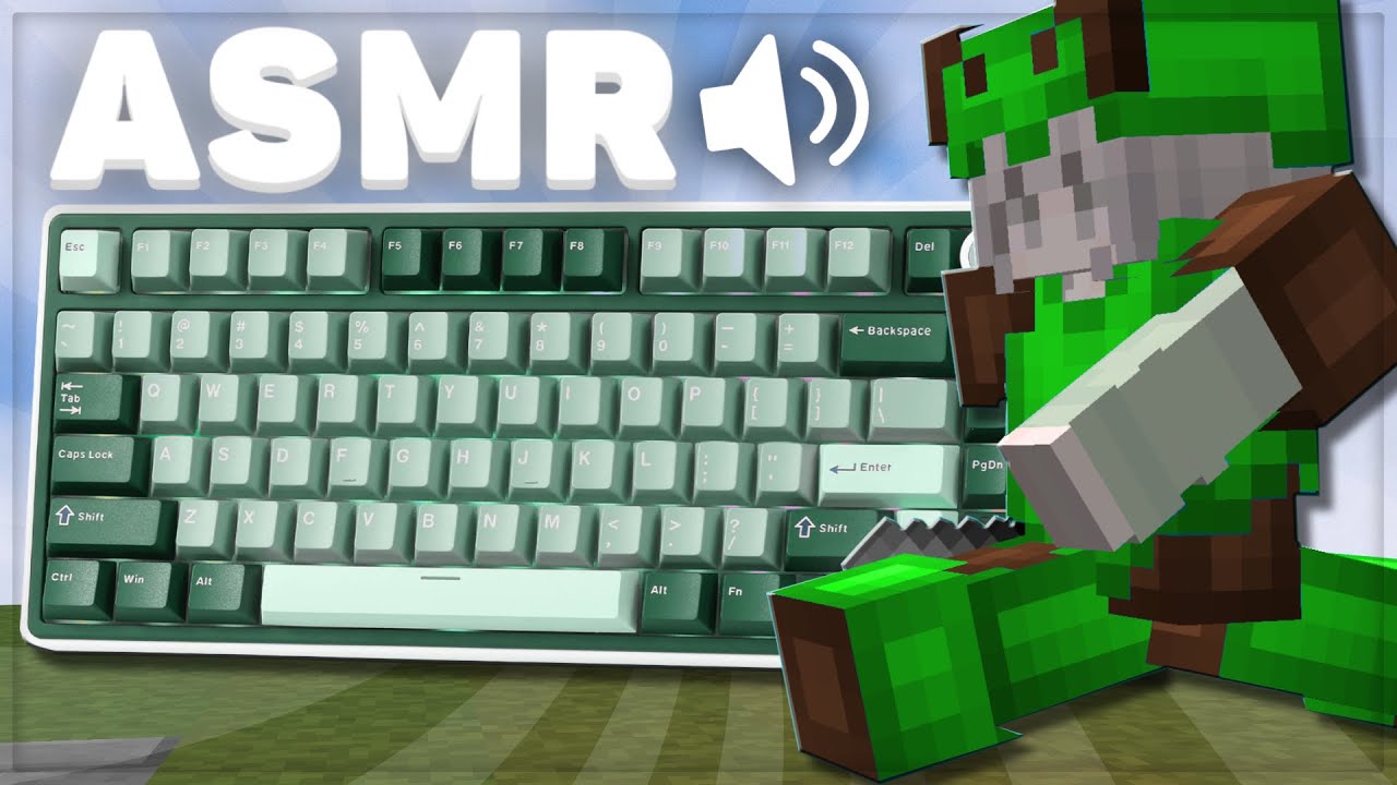 Green Bedwars ASMR Keyboard & Mouse Sounds | Minecraft Bedwars