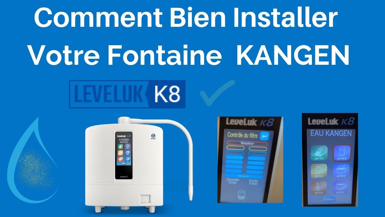La fontaine Leveluk K8 mode de d'emploi.  Eau Alcaline ionisée , Anti-oxydante, hexagonale et H2.