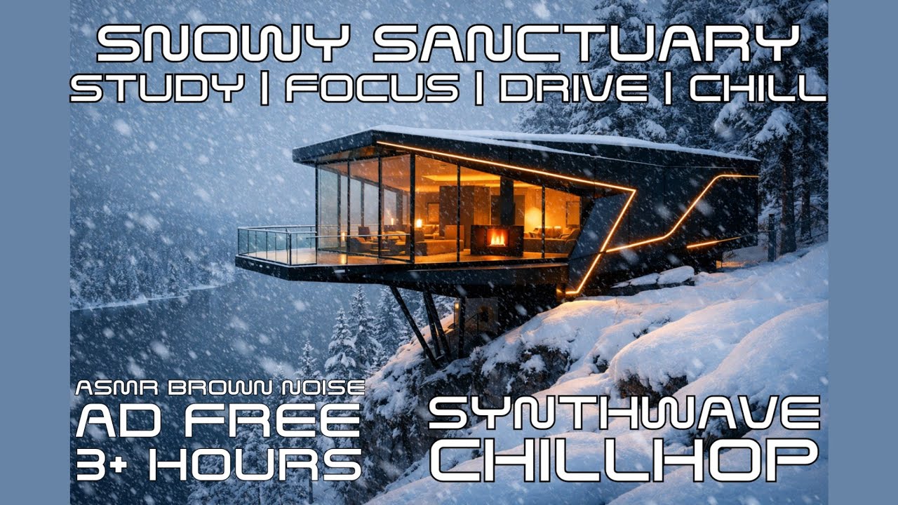 ❄️ Snowy Synthwave Sanctuary – Synthwave Chillhop Snow ASMR Mix | 2026 Winter Storm Beats ❄️