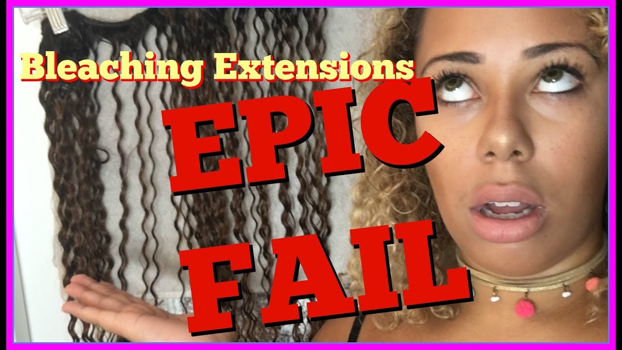 BLEACHING CURLY HAIR EXTENSIONS (this is what not to do)