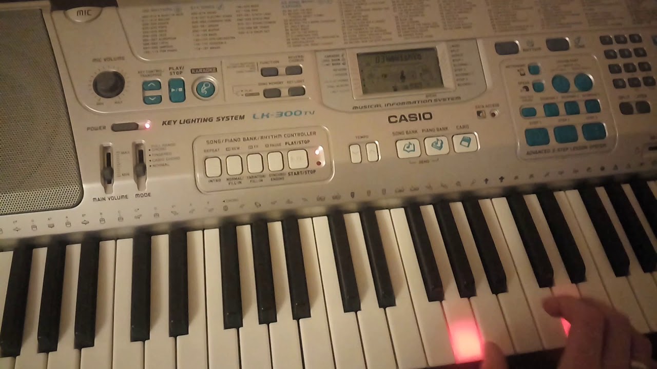Синтезатора CASIO LK-300TV