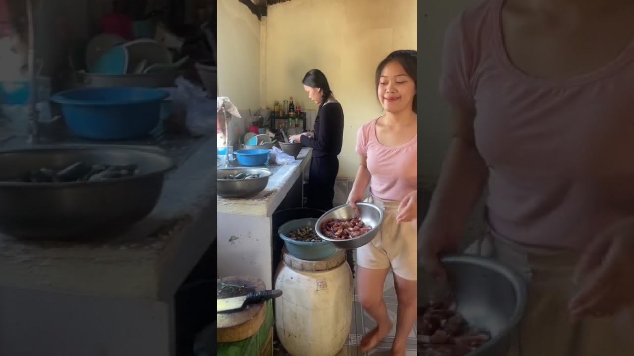 ทำแกงหน่อและตำกินในวันหยุดสุดสัปดาห์😊