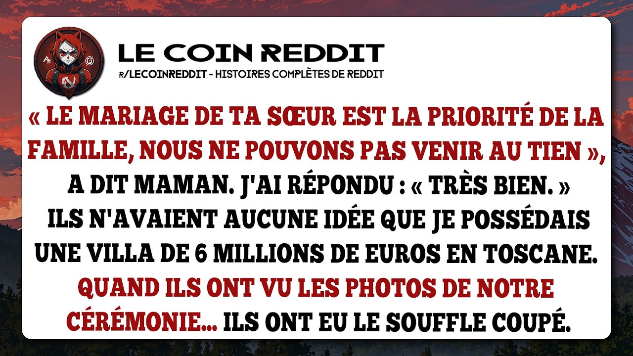 « Le mariage de ta sœur est la priorité de la famille, nous ne pouvons pas venir au tien »
