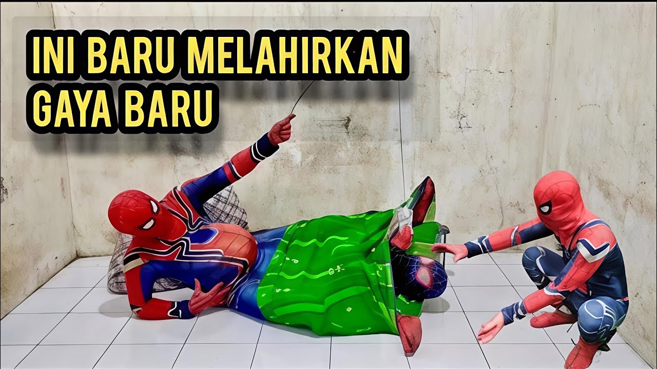 Woohh 🤣🤣 baru kali ini lihat Spiderman melahirkan harus di pancing dulu baru mau keluar 