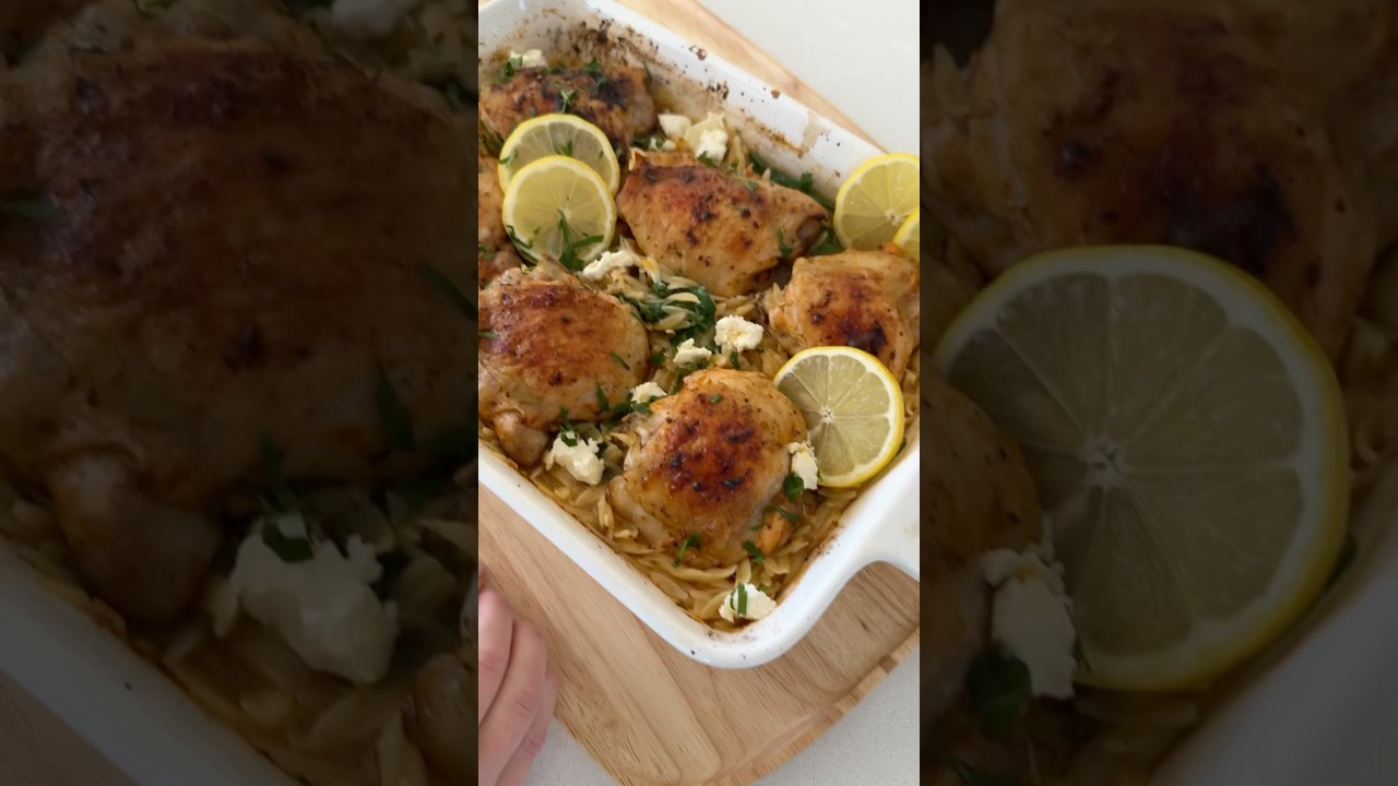 30 days of easy family dinner ideas 3/30 &mdash; One-pan Greek Chicken and Risoni (Orzo)