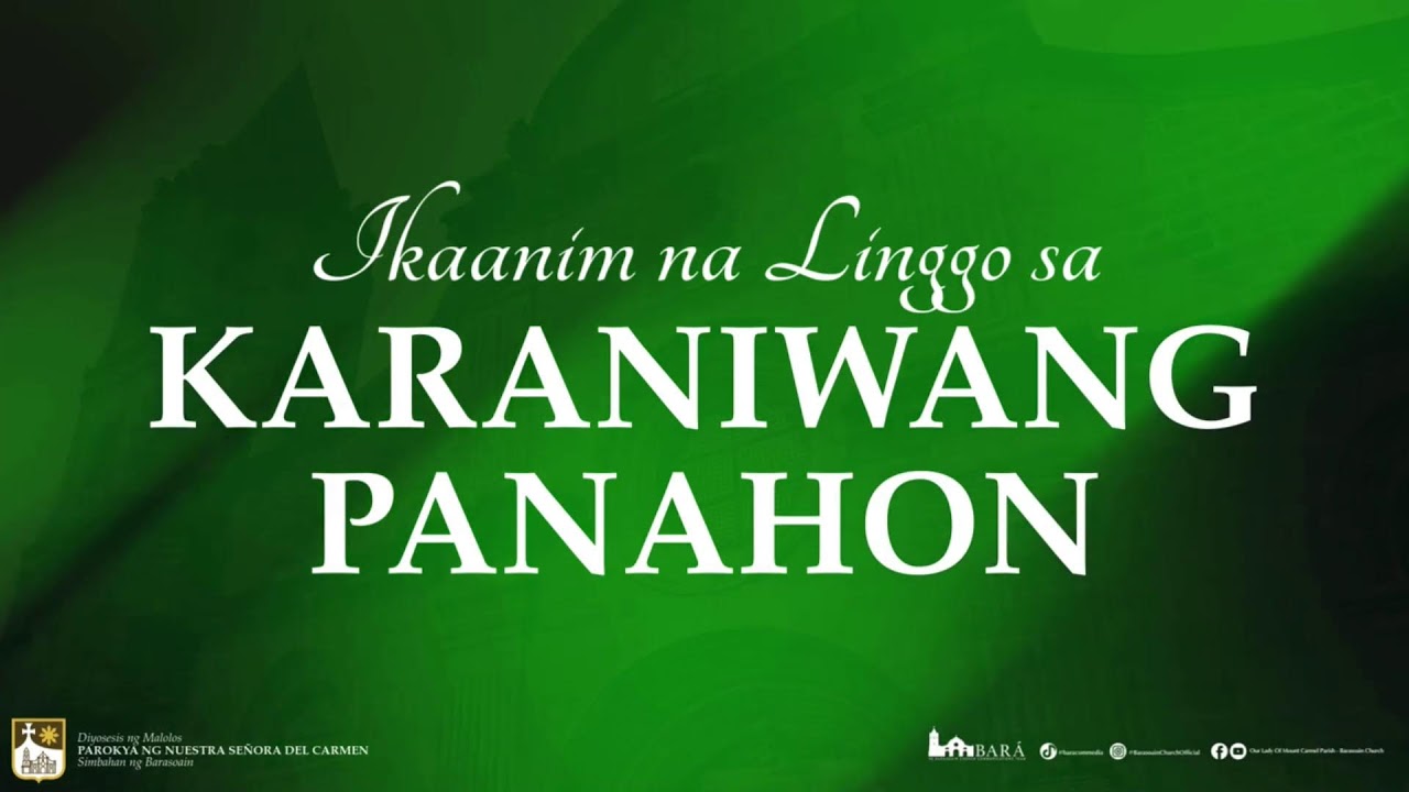 #𝗠𝗜𝗦𝗔𝗕𝗮𝗿𝗮𝘀𝗼𝗮𝗶𝗻 Live mula sa Parokya ng Nuestra Señora del Carmen - Simbahan ng Barasoain | 06:00 N.U