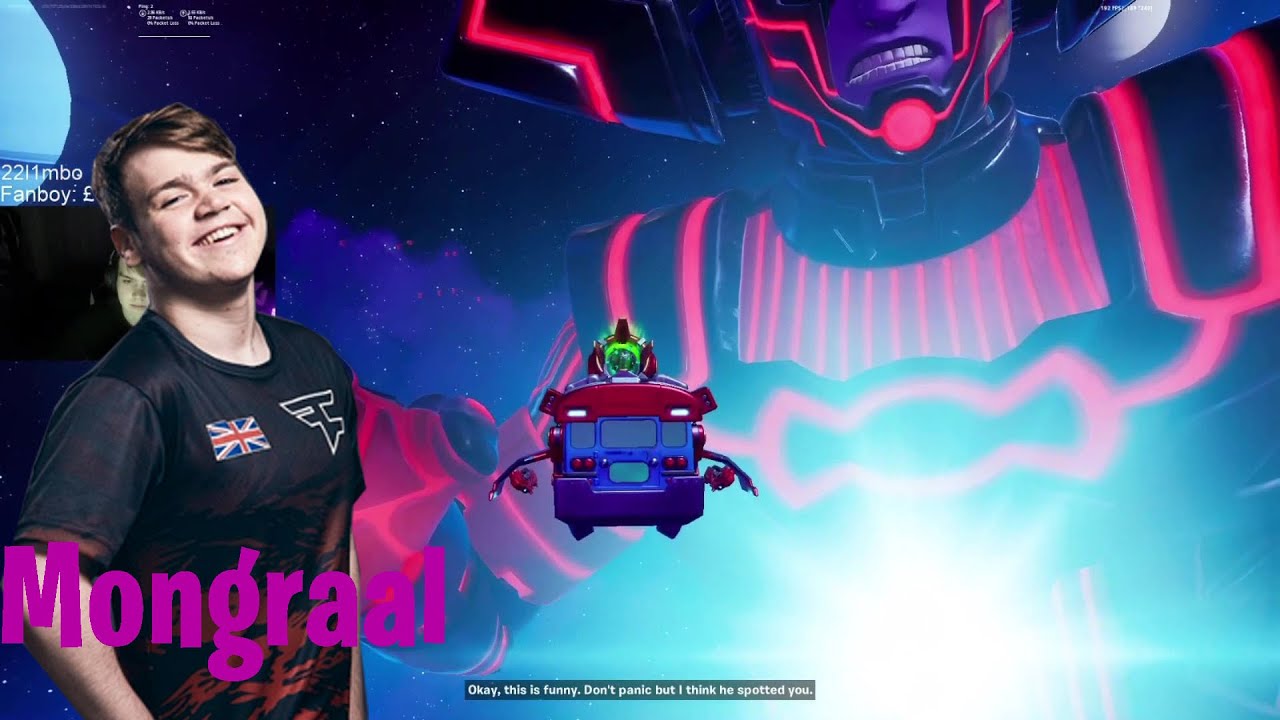 Mongraal his live reaction to the fortnite event of season 5
