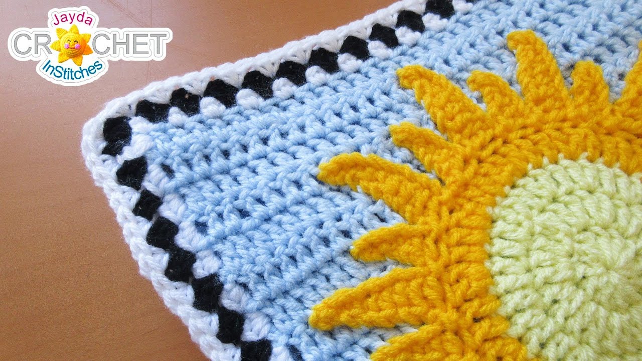 The Two Stitch Crochet Pattern - Folk Art Calendar Blanket 2019 - Border