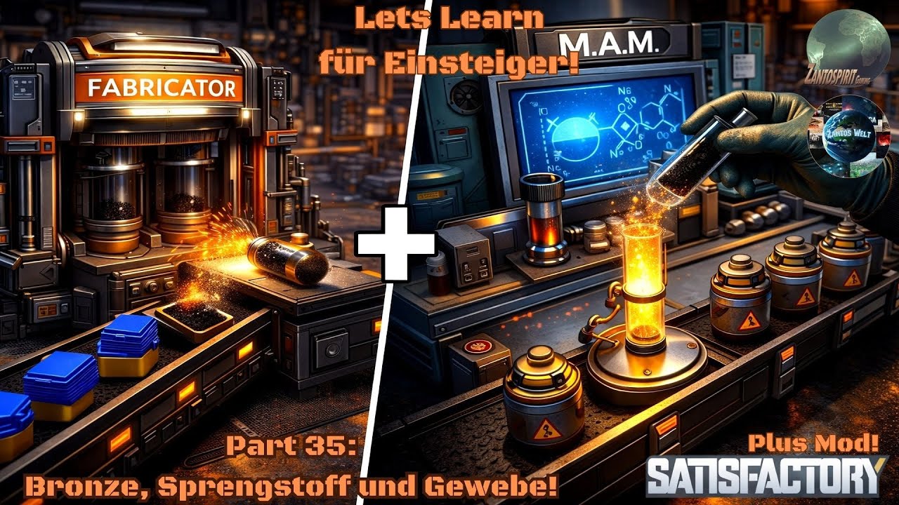 Satisfactory Plus! Lets Learn P 35: Bronze, Sprengstoff und Gewebe! 🏭🧨💣  / Deutsch