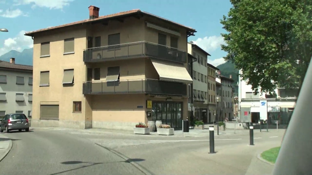 Driving in Switzerland - Giubiasco.