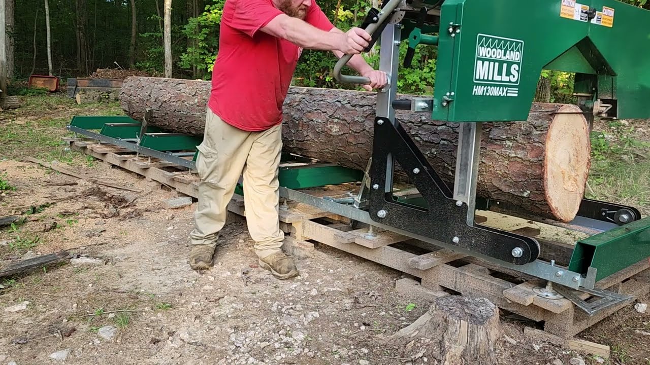 milling lumber for the woodland mills shed build.  hm 130 max.