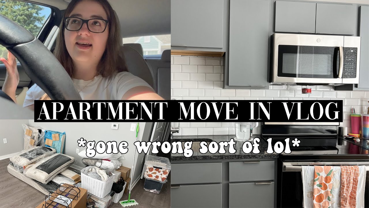 MOVING VLOG | apartment haul, moving into my first apartment, getting sick