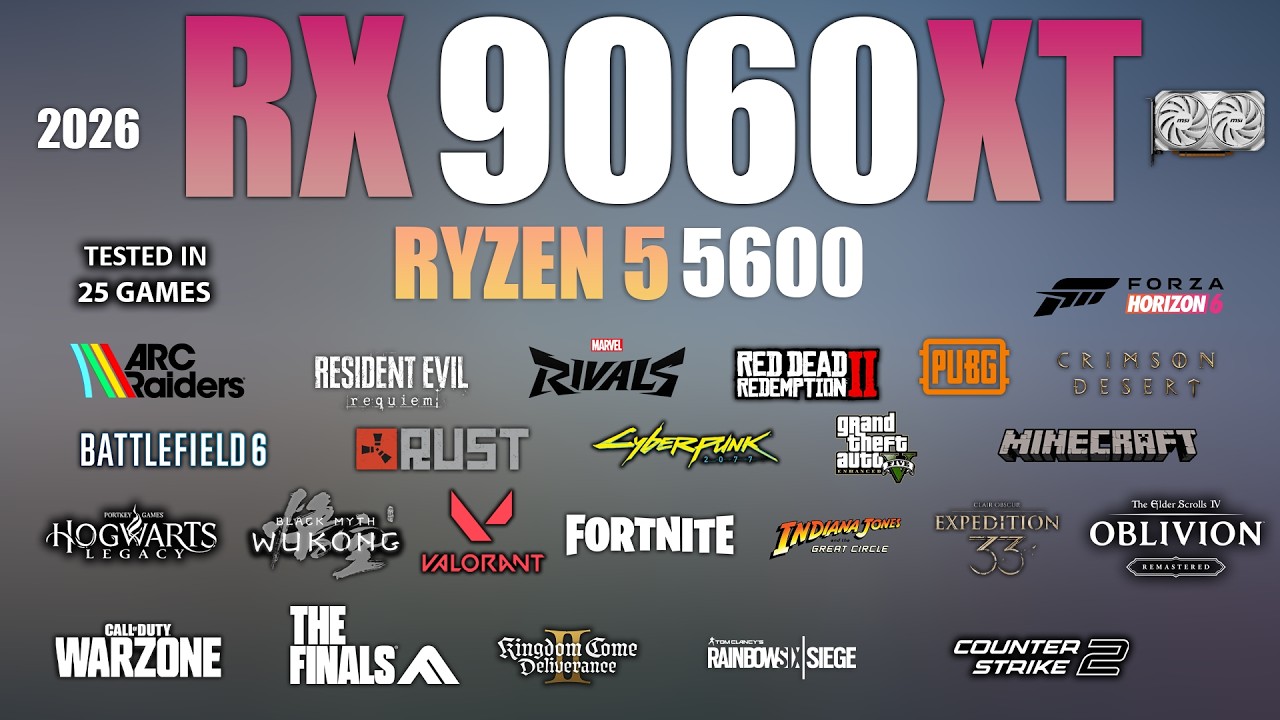 RX 9060 XT + Ryzen 5 5600 | Budget Beast or Overrated? 25 Games Tested