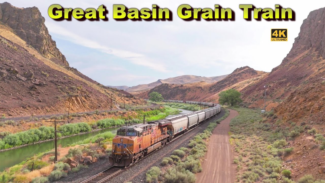 Great Basin Grain Train (4K) | UP Elko Sub | Aug. 2, 2024